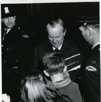 Lester B. Pearson with Police Escort and a Crowd